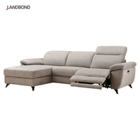 Ensemble de canapés en cuir de luxe en forme de L pour salon moderne, avec appui-tête et rangement, inclinable électriquement, personnalisable pour appartements