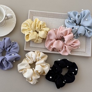 Большой эластичный резиновый ободок для волос в корейском стиле с жемчугом, тканевые резинки для волос для женщин и девушек, аксессуары для волос - Product Image 2