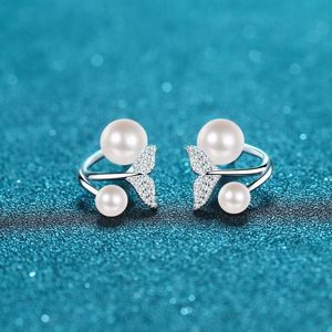 Pendientes <span class=keywords><strong>de</strong></span> Plata S925 con Moissanita y Perlas <span class=keywords><strong>de</strong></span> Agua Dulce, Diseño <span class=keywords><strong>de</strong></span> Cola <span class=keywords><strong>de</strong></span> <span class=keywords><strong>Sirena</strong></span>, Dos Formas <span class=keywords><strong>de</strong></span> Usar, Joyería para Mujer, Bodas y Fiestas, Venta al Por Mayor - Product Image 1