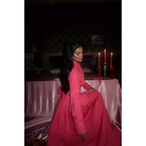 Conjunto de Dos Piezas para Mujer, Color Fucsia, Estilo Veuve, Largo por Encima de la Rodilla, para Salir de Fiesta - Product Image 2