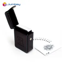 Роскошная деревянная коробка из искусственной кожи с двумя игральными картами Набор для игры в покер с ручкой и блокнотом