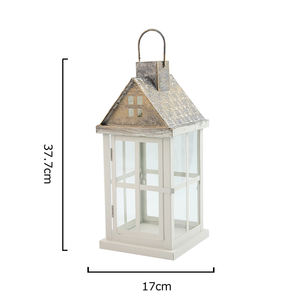 Fidati di lanterne eoliche in ferro fatte a mano in stile marocchino per esterni Design a forma di casa per portacandele e vasetti da giardino - Product Image 2