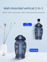 Lampe anti-moustiques électrique à ultraviolets portable en ABS de qualité supérieure, écologique, pour éliminer les mouches
