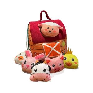 Boîte aveugle en peluche super douce jouet mini maison de ferme poupées <span class=keywords><strong>puzzle</strong></span> sensoriel pour nourrissons tout-petits occasion de pâques type d'ours coton PP - Product Image 1