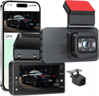 Caméra de tableau de bord double 4K+1080P WiFi GPS avant et arrière avec écran IPS 3.0 pouces, ADAS, vision nocturne et moniteur de stationnement – Offre Spéciale