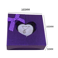 Boîte à bijoux en forme carrée pour la Saint-Valentin, à double ouverture, style romantique, marque YUANQI, savon en forme de fleur, collier, boîte à bijoux pour confession