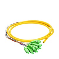 Cable de Fibra Óptica Simplex/Dúplex de 12 Núcleos, Conector APC/UPC de 0.9mm, 1m/5m, SC/LC/FC/ST, OM2/OM3