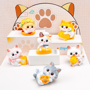 Caja Sorpresa Yu Mo Greedy Meow Sauce, Figuras de Resina de Gatos de Dibujos Animados, Adornos Coleccionables, Mini Figuras para Regalo - Product Image 2