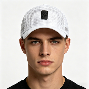 6-Panel Full Mesh & Canvas Breathable Baseball <b>Cap</b> Polyester/Cotton <b>Quick</b> <b>Dry</b> Adjustable Unisex Outdoor Sports Hat - Product Image 1