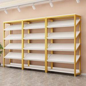 Présentoir de magasin de chaussures de luxe léger Étagères pour produits de soins de la peau Étagères pour échantillons de vêtements de chaussures Étagère multicouche inclinée