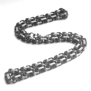 5Mm Stainless Steel <b>Men'S</b> Byzantine Jewelry 18K Gold Plated Silver Link Box <b>Chain</b> <b>Mens</b> Necklace - Product Image 1