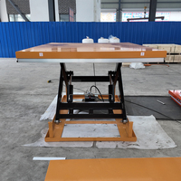 Table élévatrice à ciseaux hydraulique stationnaire à profil bas 1000-2000 kg, plateforme de levage pour le levage de matériaux en usine