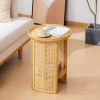 Table basse en bambou, meubles de salon, design simple et moderne, rangement multifonctionnel