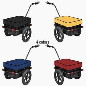 <span class=keywords><strong>Remolque</strong></span> de Bicicleta Metálico Plegable y Desmontable con Diseño Colorido para Viajes al Aire Libre, Campamento, Mascotas y Bicicletas de Montaña - Product Image 3