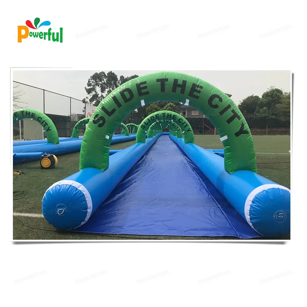 New designed 120m inflatable water park slip n slide for outdoor