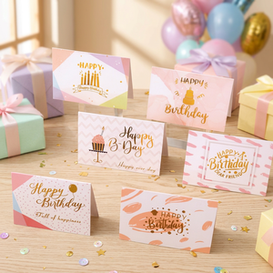 Cartes de remerciement en papier d'art 14x9,5 cm, impression numérique, pour la Fête des Enseignants, Joyeux Anniversaire, Fête des Mères, Carte de vœux bronzée, Saint-Valentin - Product Image 3