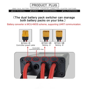 Módulo Convertidor de Descarga de Batería Dual para Bicicleta Eléctrica SOMEDAY YJ-MCU40 40A 20V-72V, Interruptor de Paquete de Baterías en Paralelo, Aleación de Aluminio Duradera para - Product Image 4