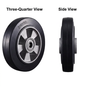 Roues en caoutchouc VIMA de haute qualité, robustes, de 4, 5, 6 et 8 pouces, avec noyau en aluminium, pour chariots industriels et équipements. - Product Image 3
