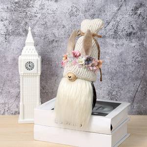 1PC Alpaca Faceless Doll Cute Rudolf Plush <b>Toy</b> Ornament with Knitted Hat Decorative Object Model - Product Image 6