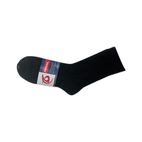 Meilleures ventes Chaussettes en coton polyester de style sportif tricotées midi pour hommes Chaussettes de couleur unie noire de qualité mondiale