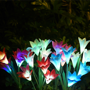 Home Courtyard Decoration Solar Flower Lights Garden Outdoor Solar Flower Light