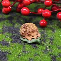 Handgemachte DD4076 Harz Igel Ornament Künstliche Fee Wild Garden Dekor für Patio Yard Rasen Statuen Outdoor Statuette für