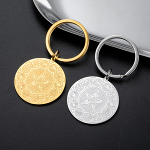 Collana in Acciaio Inossidabile con Ciondolo dei 12 Segni Zodiacali, Amuleto di Protezione Vintage Esoterico Wiccan, Set di Gioielli Pagani - Product Image 6