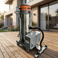 Nouvel aspirateur industriel commercial sans fil 100L haute performance, sec et humide, en acier inoxydable