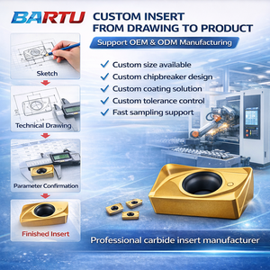 Inserti in Carburo Quadrati Bartu OEM per Lavorazione CNC, Grado APMT ISO, Alta Prestazione, Lunga Durata, Precisione per Acciaio - Product Image 3