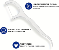 Tandenfloss voor mondverzorging, waterflosser reisset met plastic tandenstoker, munt-tandenflossprikker