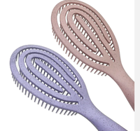Brosse à cheveux transparente biologique multifonctionnelle pour massage du cuir chevelu, peigne à air, fer à friser et lisseur pour femmes, usage domestique et bain