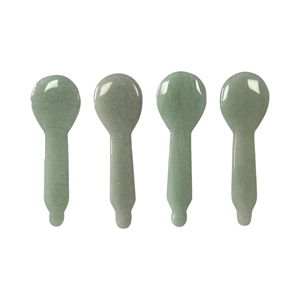 Natural Green Aventurine Racket-Shaped <b>Massage</b> Wand / Gua Sha <b>Tool</b> for Facial & Body Spa - Product Image 1