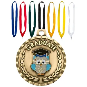 ميداليات تصنيع ميداليات معدنية اللف للمخرجين ميداليات نشاط ثلاثي الأبعاد للشرف ميداليات توزيع جوائز المدرسة