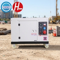 Groupe électrogène diesel industriel super silencieux ShanHua DH9500, refroidi par air, 5KW 6KW 7.5KW, démarrage électrique, ATS, 50 60Hz