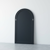 Grand Miroir sur Pied Minimaliste Arqué en Alliage, Pleine Longueur, à Cadre Fin pour Décoration Intérieure