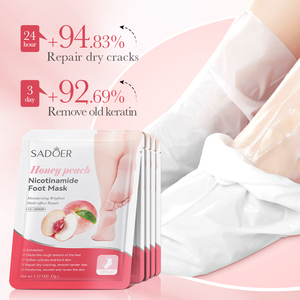 SADOER Maschera Liquida Naturale Vegana per Piedi con Vitamina C e Nicotinamide, Sbiancante, Ammorbidente e Riparatrice per Piedi Screpolati - Product Image 4