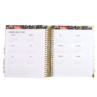 Carnets de notes personnalisés avec logo imprimé, couverture en PVC spirale A5, dorure rose, design personnalisé, agenda 2027, agenda mensuel, hebdomadaire, journalier