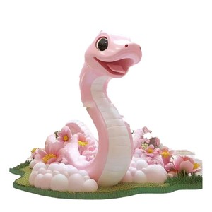 Escultura de Serpiente, Mascota de Dibujos Animados, Adorno Decorativo para el Año Nuevo Chino, Figura de Animal Moldeada en Latón - Product Image 3