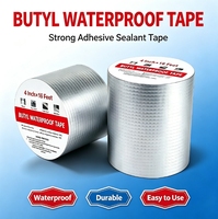 Ruban Butyle Auto-Adhésif Imperméabilisant Haute Résistance pour Étanchéité des Joints, Réparation des Fuites et Anti-Moisissure pour Toitures