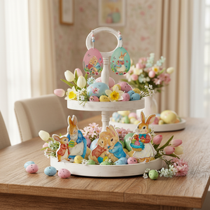 2026 वसंत ईस्टर बनी सजावट लकड़ी के लटकाने वाले खरगोश के गहने पास्कोआ उपहार अवकाश पार्टी राल शिल्प आपूर्ति - Product Image 1