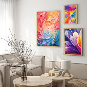 لوحة قماشية تجريدية زخرفية حديثة مخصصة لوحة جدارية مؤطرة للطباعة الزخرفية لغرفة المعيشة - Product Image 3