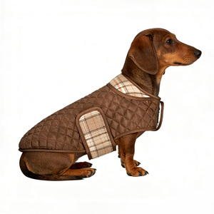 Manteau d'hiver matelassé imperméable pour chien, pour <span class=keywords><strong>Teckel</strong></span>, avec trou pour harnais intégré, doublure polaire non amovible, veste pour animal de compagnie, logo personnalisé - Product Image 1