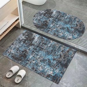 Nouveau matériau tapis de bain en caoutchouc support antidérapant tapete de cozinha diatomée 2 pièces ensemble tapis de salle de bain - Product Image 4