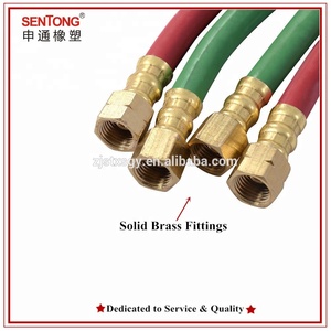 Manguera de soldadura doble de corte y soldadura ignífuga 1/4 "X25FT con accesorios BB de 9/<span class=keywords><strong>16</strong></span>" para el mercado norteamericano - Product Image 5