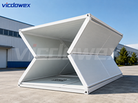 Casa Contenedor Modular Prefabricada de Madera Tipo Z, Plegable, Resistente a Terremotos, para Oficina, Campamento de Trabajadores, Almacén