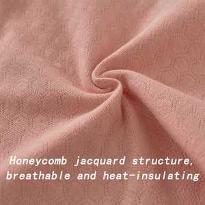 卸売オーガニックコットン赤ちゃん衣装ハニカムジャカード赤ちゃんTシャツ - Product Image 6