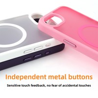 Coque de téléphone portable TPU pour 17promax, effet peau, givrée, magnétique, protection deux-en-un, antichoc, anti-chute, unie