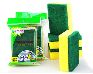 <span class=keywords><strong>Esponja</strong></span> de limpieza de estropajo antiarañazos para lavar platos, fregador de cocina doméstico de <span class=keywords><strong>alta</strong></span> <span class=keywords><strong>densidad</strong></span>, paquete individual al por mayor - Product Image 1