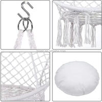 Fauteuil suspendu Zoshine, balançoire en corde, grand fauteuil suspendu en macramé avec cordon, fauteuil suspendu en coton pour salon