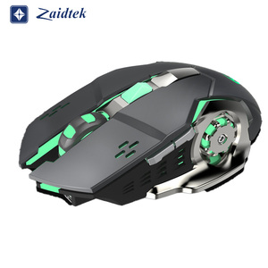 Souris de jeu sans fil 2,4 G avec logo personnalisé, 2400 dpi, double mode, rechargeable, lumières LED colorées, interface USB, compatible avec ordinateur portable et PC - Product Image 2